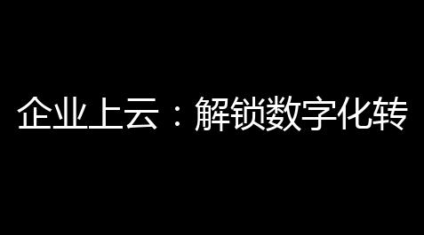 【游戏辅助货源站】化轉型新篇章雲解企業上鎖數字